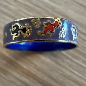 Vintage Cloisonné Fish Motif Band 6